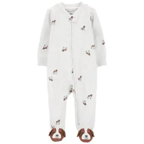Infant Boy's Puppy Zip-Up Sleep and Play