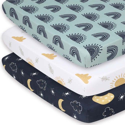 Day and Night Playard Mini Crib Sheets, 3-Pack – The Peanutshell