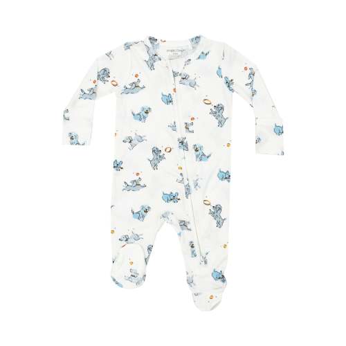 2 Way Zipper Footie - Playful Puppies – 6-9m