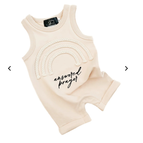 Answered Prayer Embroidered Rainbow Tank Jumpsuit