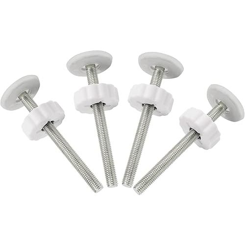 Pet Gates Spindle Rods 8mm(M8) - Replacement Parts Threaded Screw Bolts Hardware Kit Wall Protector for Baby Pressure Mounted Safety Door & Pet Stair Gates (White, M8 9CMLong)
