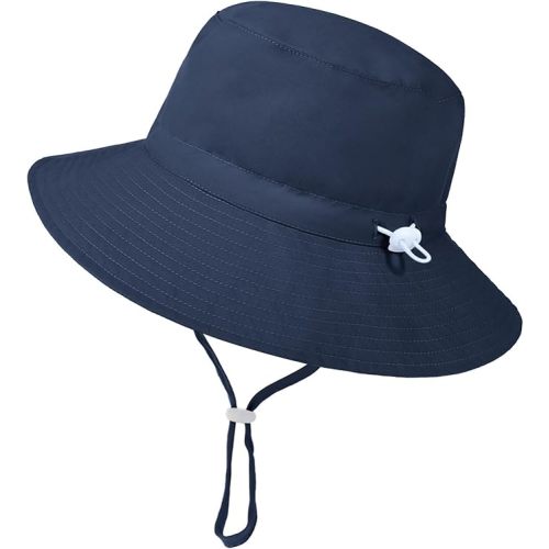 American Trends Baby Sun Hats for Boys Girls UPF 50+ Sun Protection Wide Brim Adjustable Summer Beach Bucket Hat