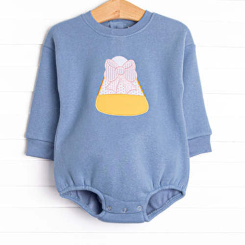 Candy Corn Cutie Applique Bubble, Blue Fleece – Stitchy Fish