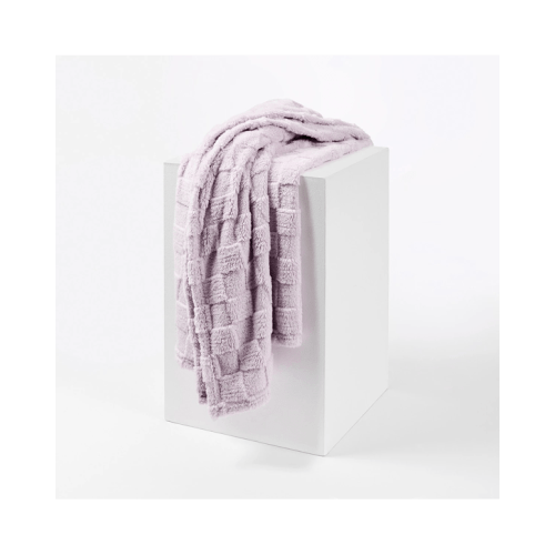 Soft Check Throw - Lilac