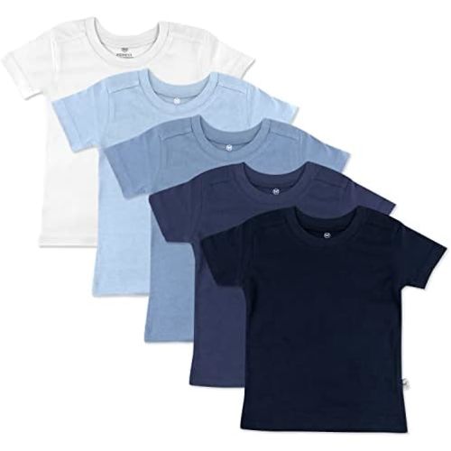 HonestBaby unisex-baby 5-pack Short Sleeve T-shirts 100% Organic Cotton