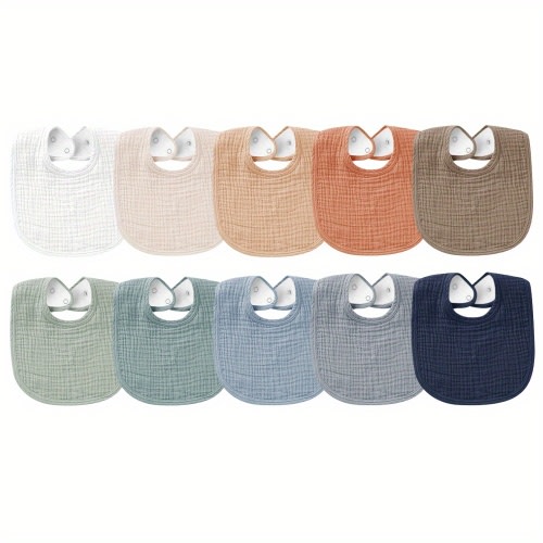 10pcs Muslin Baby Bibs