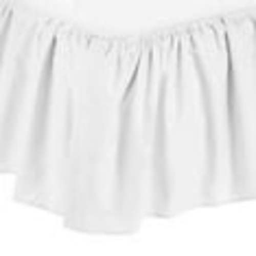 American Baby Company; Ultra Soft Microfiber Ruffled Bed Skirt; Home Decor; White; Solid; Woven
