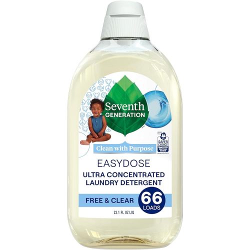 Seventh Generation Baby Easy Dose Laundry Detergent Ultra Concentrated Free and Clear Washing Detergent 23 oz