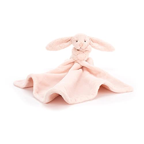 Jellycat Bashful Blush Bunny Soother, 13.5 inches - Security Blanket & Lovey for Babies - Baby Gift
