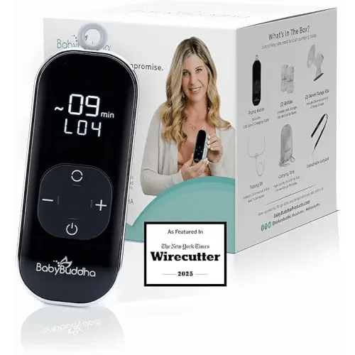 BabyBuddha Breast Pump 2.0, Wearable Electric Breastfeeding Pump with Soft Stimulation Mode, Portable, Hands-Free Milk Extractor, Hospital Grade, 3 Modes, 21 Suction Levels, 22 to 24mm Flange
