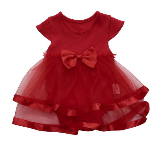 ZHUASHUM girls Dresses Party Baby Birthday Girls Bow Romper Jumpsuit Dress Tutu Skirt easter clothes Red,Size:0-3 Months