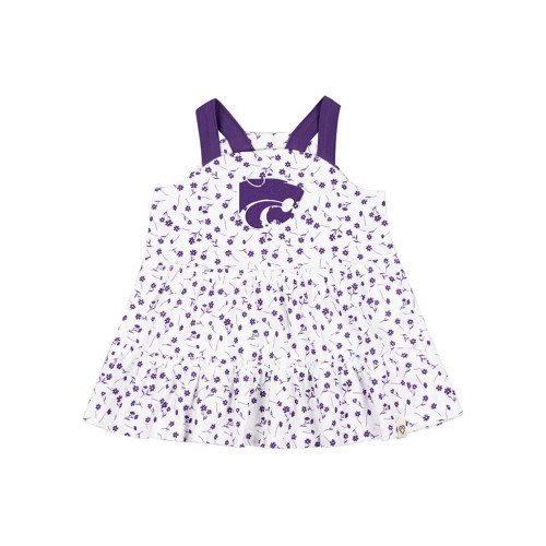 Baby Girls K-State Wildcats Purple Colosseum Robin Short Sleeve Dress