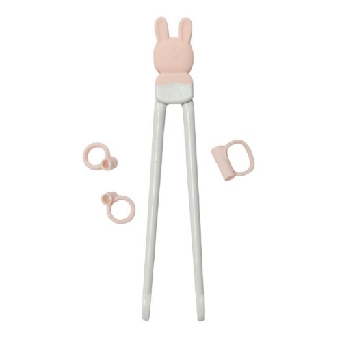 Loulou Lollipop Bunny Learning Chopsticks - 18 M+ BPA Free Blush Bunny