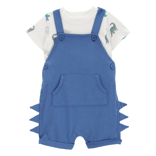Baby 2-Piece Dinosaur Tee & Shortall Set - Navy - Carter's | Carter's