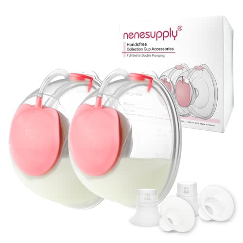 Nenesupply Handsfree Wearable Breastmilk Collection Cara Cups Caracups Compatible with Spectra S1 S2 9 Plus Lansinoh Breast Pumps 24mm Silicone Flanges Replacement Spectra Pump Parts 19 21mm Inserts