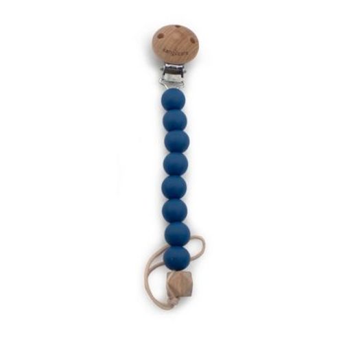 Kanga Care Silicone & Wood Paci Clip :: Graphite Gray