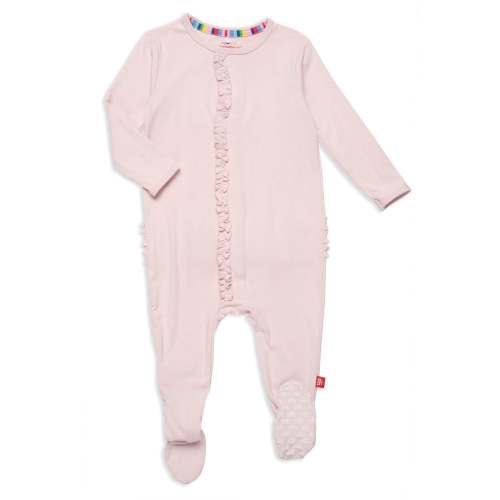 pink dogwood RightFit™ magnetic parent favorite footie with ruffles