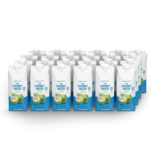 Amazon Grocery, Pure Coconut Water, 11.2 Fl Oz, 24 Ct (Previously Happy Belly, Packaging May Vary)