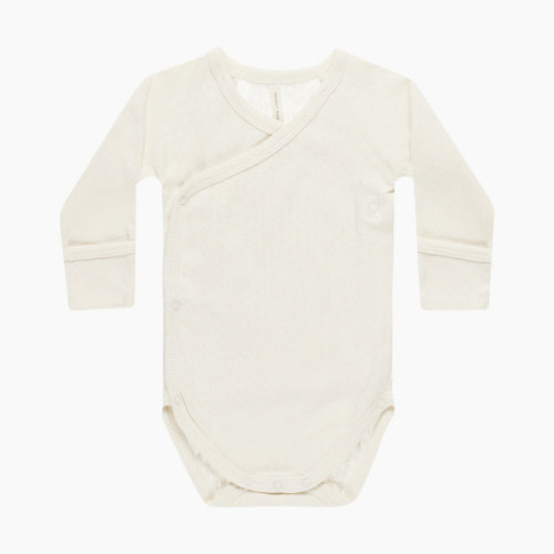 Quincy Mae Side Snap Bodysuit - Ivory, Newborn