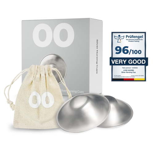 Silver Nursing Cup by LoveNoobs™, Nipple Silver Cup, Nickel-Free, Pure Silver, XL HSA/FSA Eligible