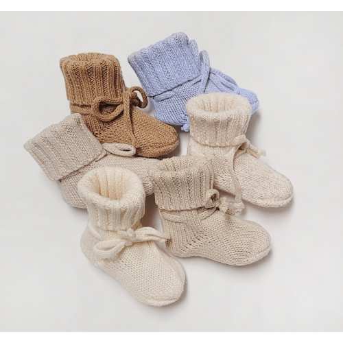 Knitted Baby Booties Socks – Olive and Cradle