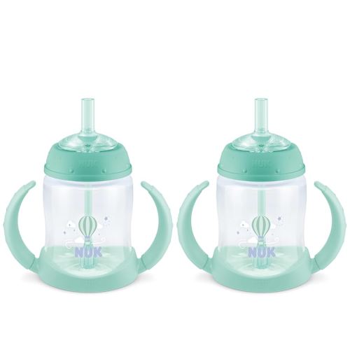 Amazon.com : NUK Learner Straw Cup, 5oz, 2-Pack - Toddler Sippy Cup with Soft Straw for Easy Drinking, Suitable for Ages 8 Months and Up, Green : Baby