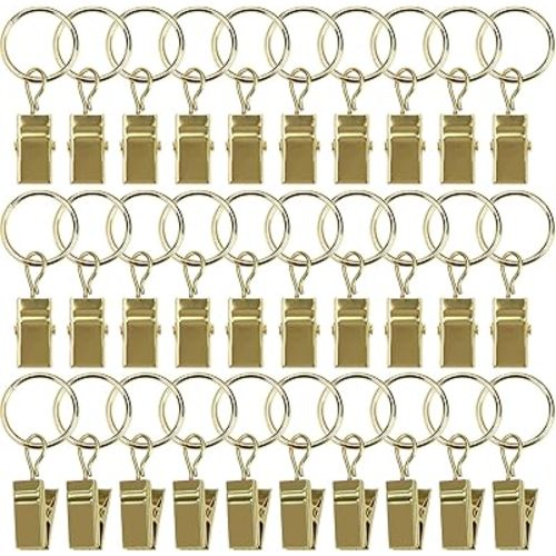 POVETIRE 30 Pack 2.5 Inch Rubber Gold S Hook for Hanging Baby Headband Hair Accessories Baby Bib NecklaceJewelry Hat Holder