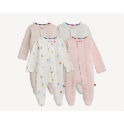Magnetic 4-Pack Footie, 0-3M