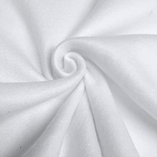 Barcelonetta | Fleece Fabric | 1 Yard | 36"X60" Inch | Polar Fleece | Soft, Anti-Pill | Throw, Blanket, Poncho, Pillow Cover, PJ Pants, Booties, Eye Mask (White, 1 Yard)