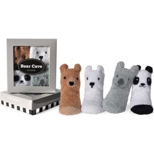 Bear Cave Assorted 4-Pack Socks, 0-12 M