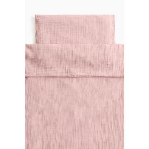 MUSLIN CRIB DUVET COVER SET