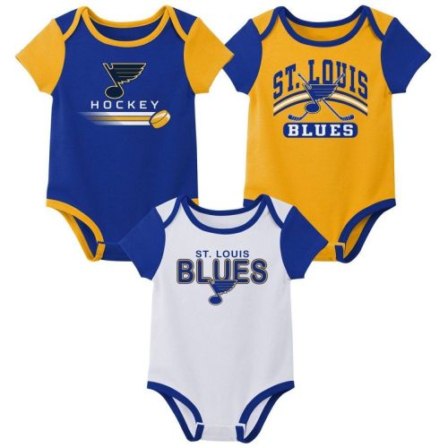 NHL St. Louis Blues 3pk Bodysuit, 3-6 months