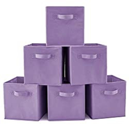 EZOWare Plastic Tote Storage Baskets, Set of 6 Portable Bathroom Caddy