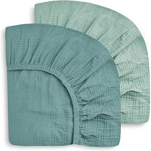 2-Pack Muslin Crib Sheets