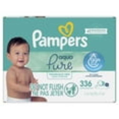 Pampers Aqua Pure Baby Wipes Unscented, 99% Water, 6 Pack, 336 Total Count (Select for More Options)
