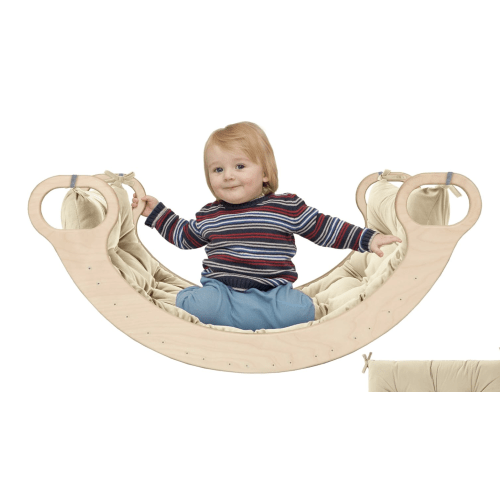 ROYALAY Premium Climbing Arch Set for Kids, Arch Cushion Floor Cushion Toddler Nap Mat (34 * 20 * 3 inch, Apricot)