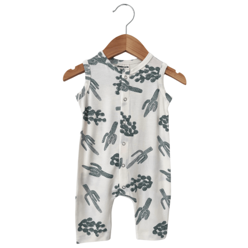 Easy Romper, Green Cactus