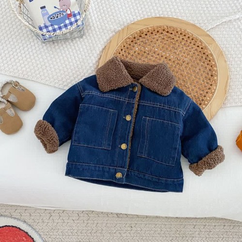 Baby Toddler Thicken Lapel Denim Jacket