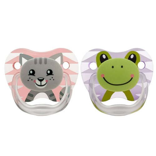 Dr. Brown's PreVent Pacifiers in Pink/Purple - 0-6 Months
