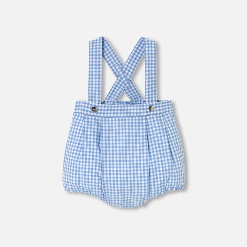 Baby boy bloomer in gingham