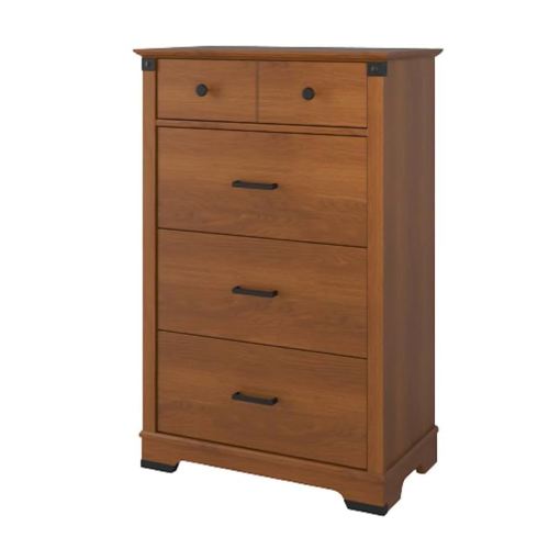 Child Craft Redmond 4 Drawer Chest for Nursery or Bedroom, Plenty of Storage, Anti-Tip Kit Included to Prevent Tipping, Non-Toxic, Baby Safe Finish (Coach Cherry)