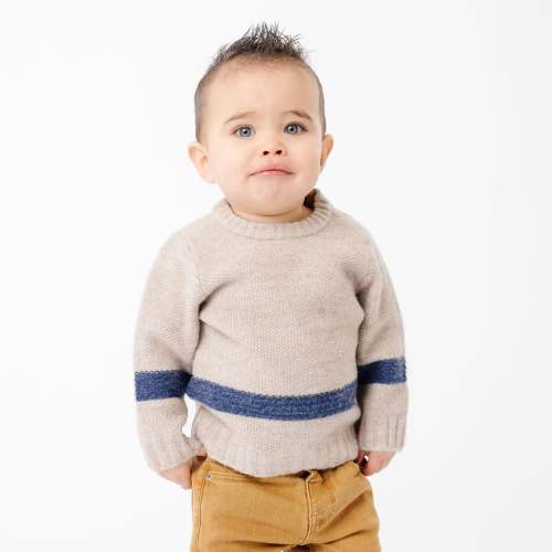 Sweater Crew - Navy Stripe