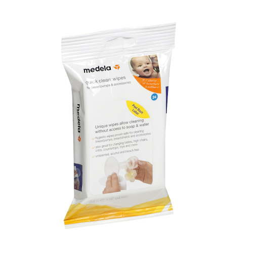 Medela Quick Clean Breast Pump and Accessory Wipes - 24 count