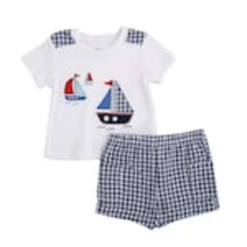 Baby Essentials® 2-Piece Sailboats Short Set (Baby Boy) at Von Maur