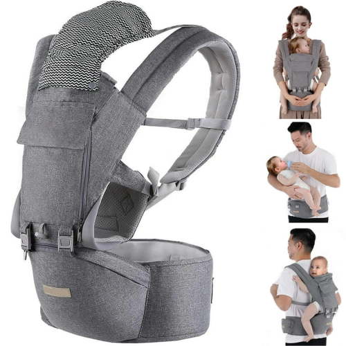 Baby Carrier Newborn to Toddler: Ergonomic M Position 9-in-1 Ways to Carry Baby Carrier Backpack with Head Hood for 3-36 Months 7-40lbs Baby | Advanced Hip Seat Carrier for All Seasons in/Outdoor
