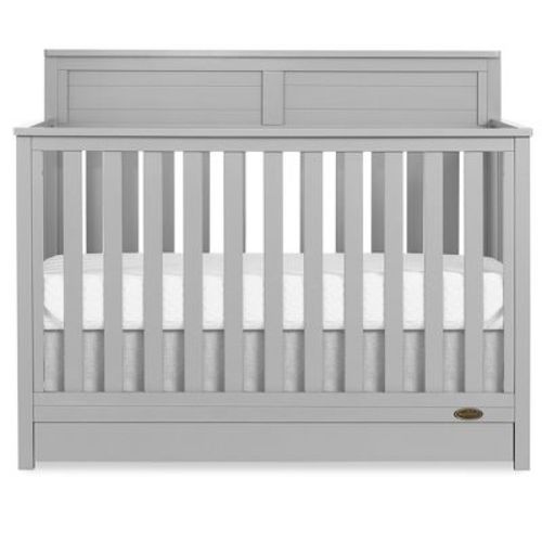 Dream On Me Reign 5-in-1 Convertible Crib With Under Drawer In Pebble Grey, Jpma & Greenguard Gold Certified