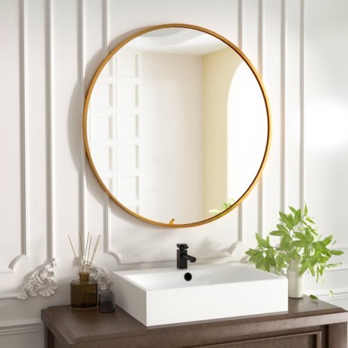 24" Wall Mirror, Gold
