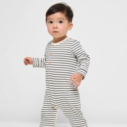 Baby Organic Cotton Rib Zip Footless Coverall | Target Australia