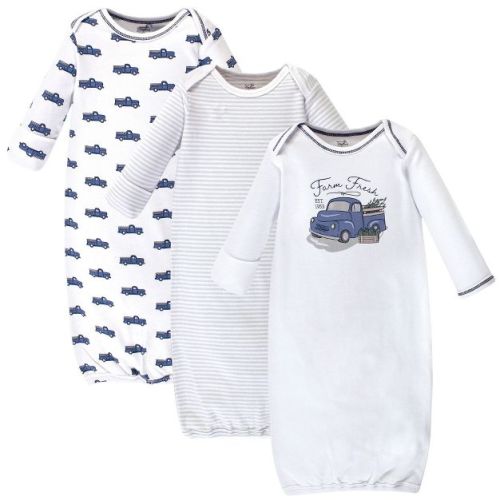 Touched by Nature Infant Boy Organic Cotton Gowns, Truck, Preemie/Newborn