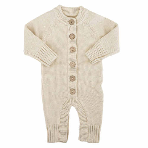 Knit Sweater Button Romper